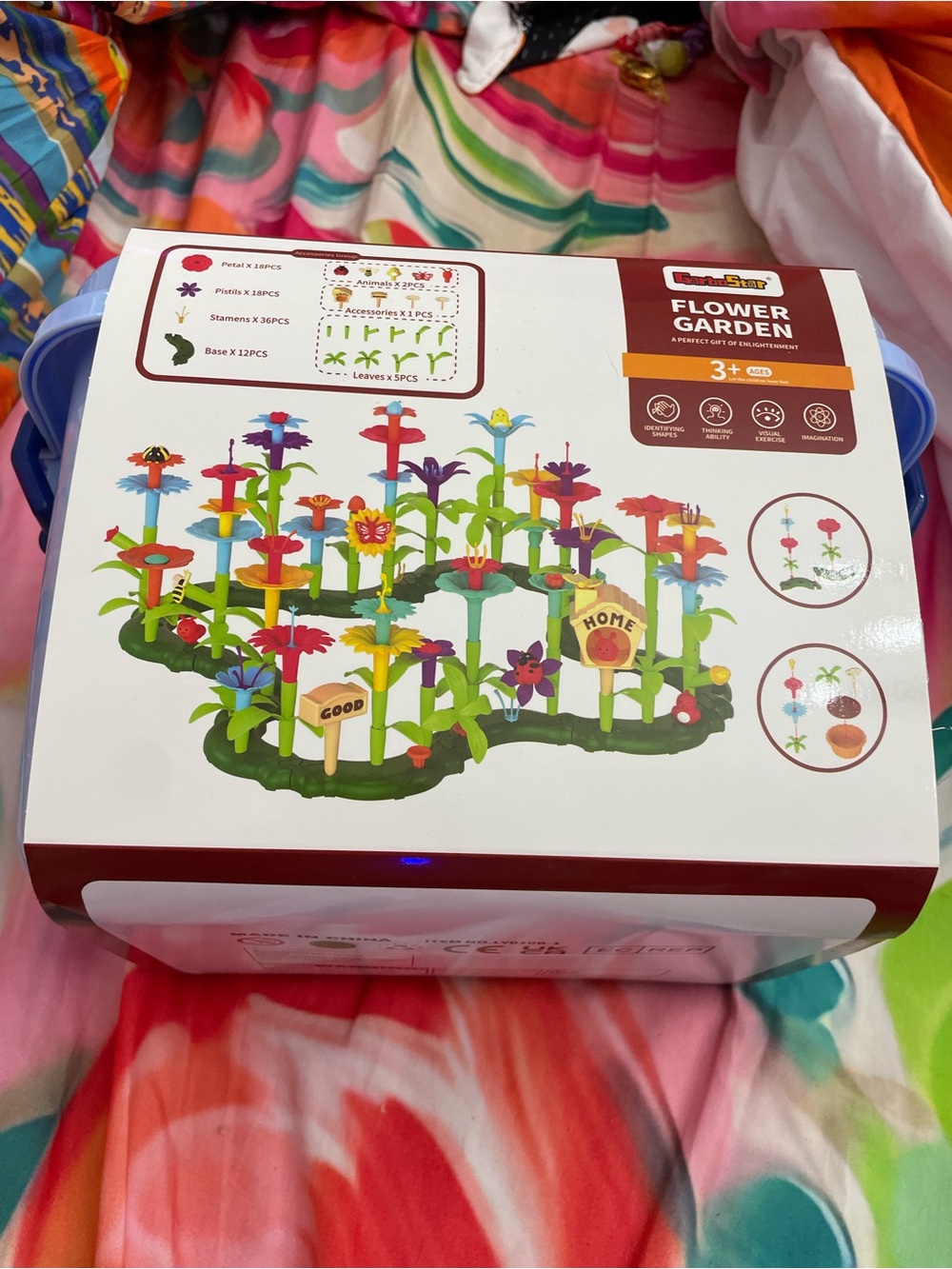 Flower Garden Kids Building Set - Red